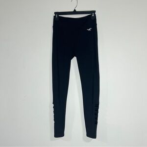 Hollister Women's Leggings Bottom Side Cutouts Waist Pocket Black SIze Small